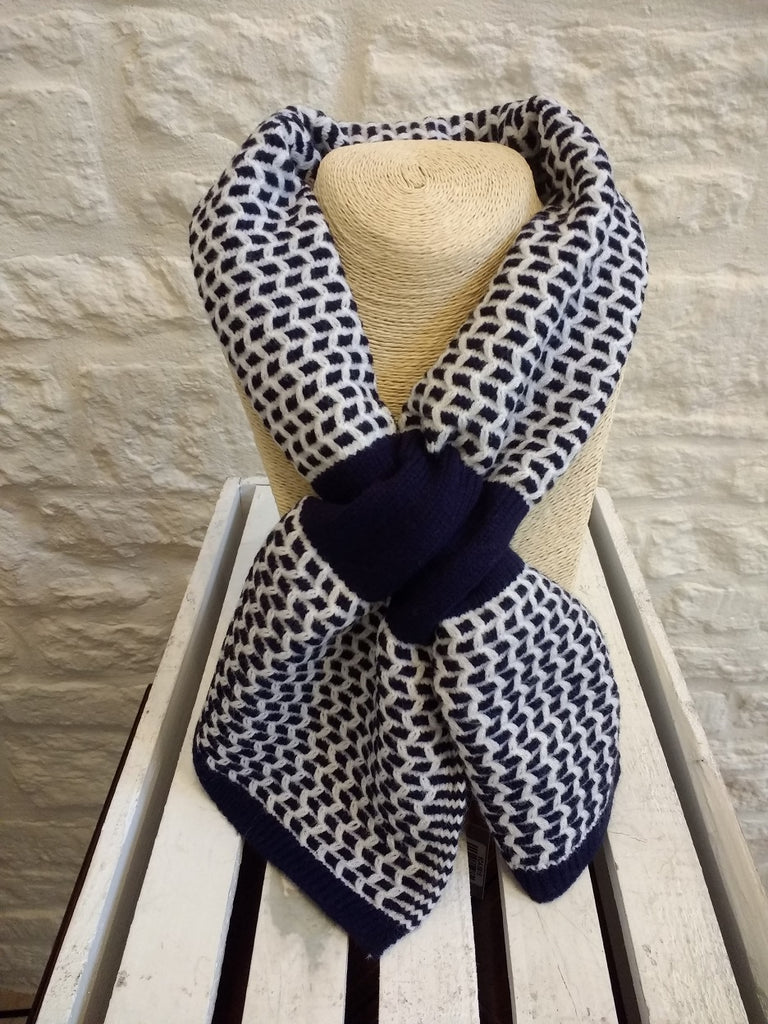 Loop Collar Scarf in Navy