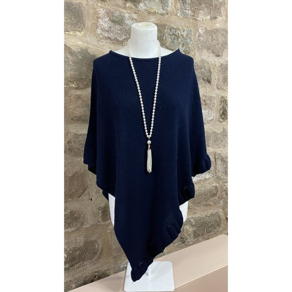 'Lara' our Frilled Edge Cashmere Mix Ponchos
