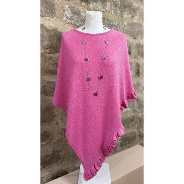 'Lara' our Frilled Edge Cashmere Mix Ponchos