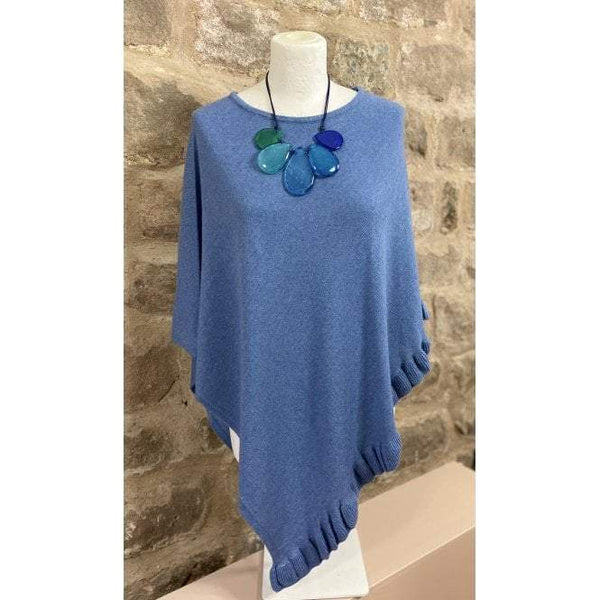 'Lara' our Frilled Edge Cashmere Mix Ponchos