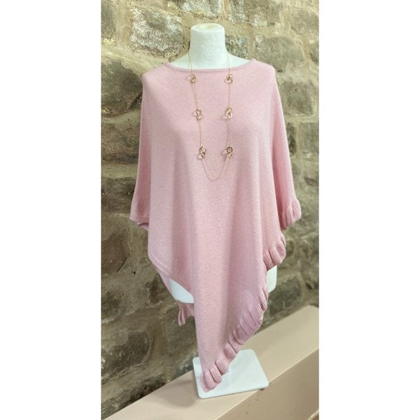 'Lara' our Frilled Edge Cashmere Mix Ponchos