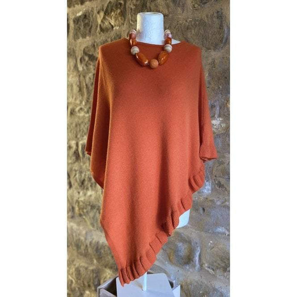 'Lara' our Frilled Edge Cashmere Mix Ponchos