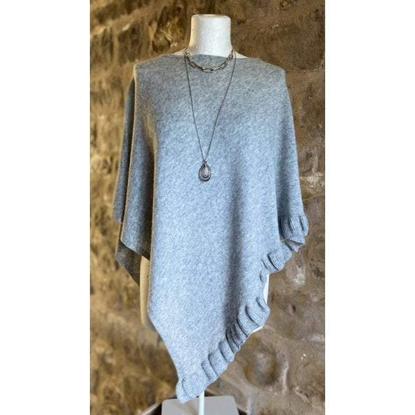 'Lara' our Frilled Edge Cashmere Mix Ponchos