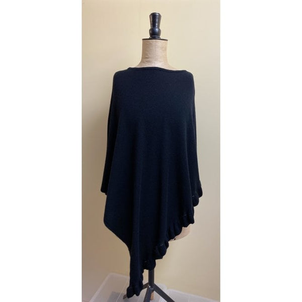'Lara' our Frilled Edge Cashmere Mix Ponchos