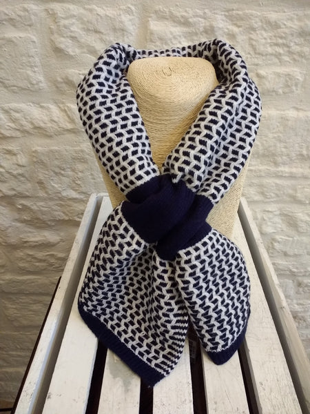 Loop Collar Scarf in Navy